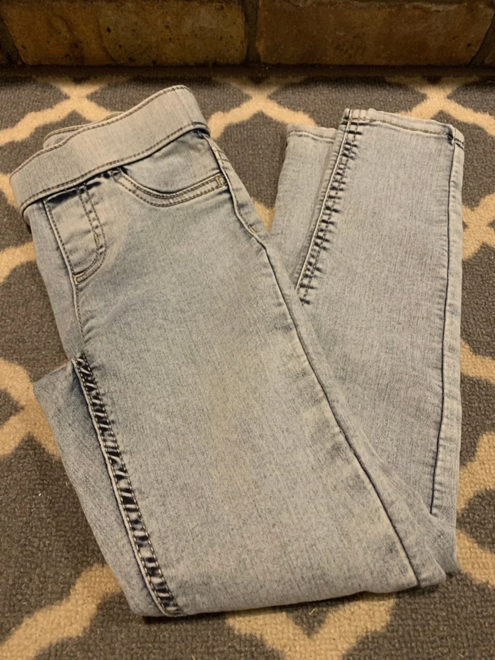 Justice 8 slim pull on leggings denim jeans